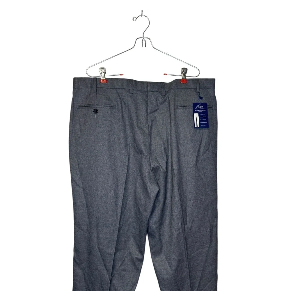 Ralph Lauren Mens Dress Pants Comfort Flex Shirt Gripper Pleated‎ Size 38X30 NWT